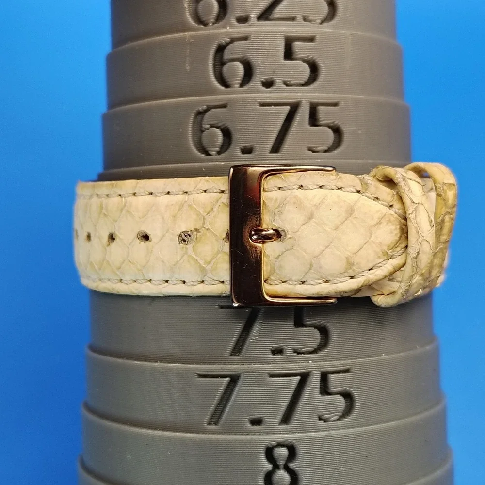 Vintage 2006 Bradgley Mischka Mother of Pearl 40mm Womens Watch Snake Skin Strap